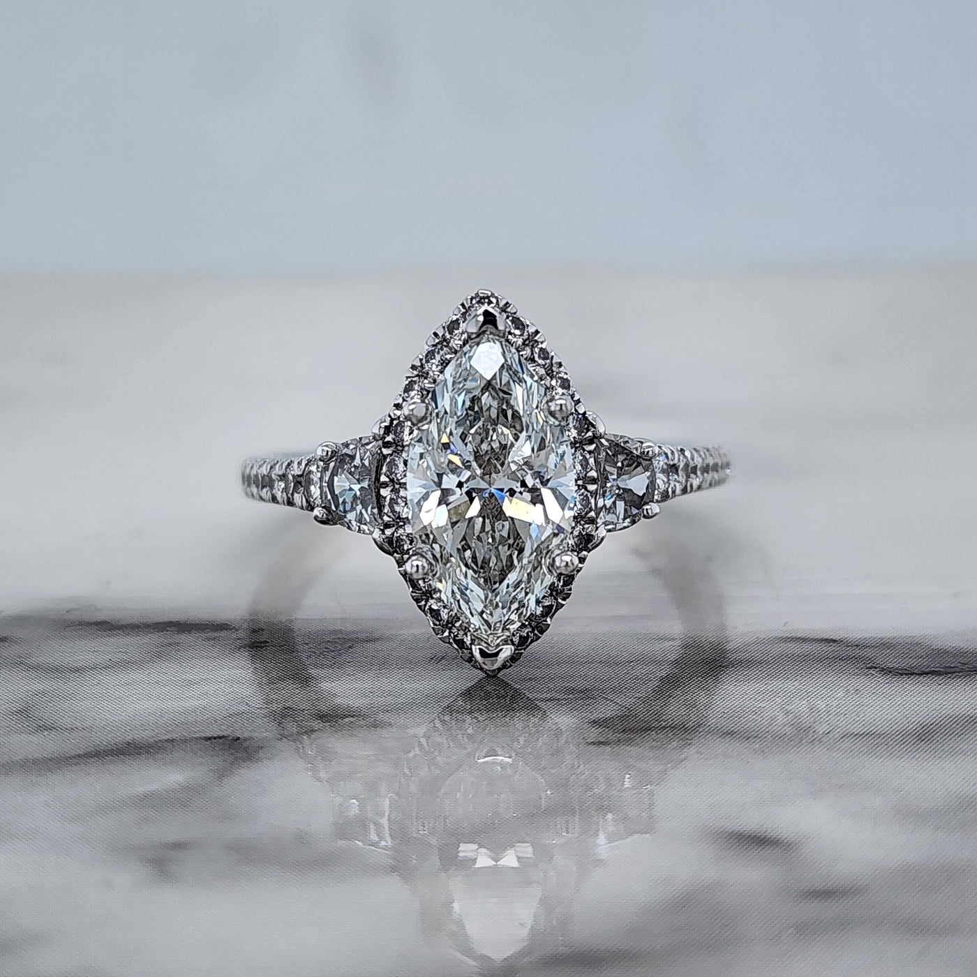 White Gold Marquise Engagement ring