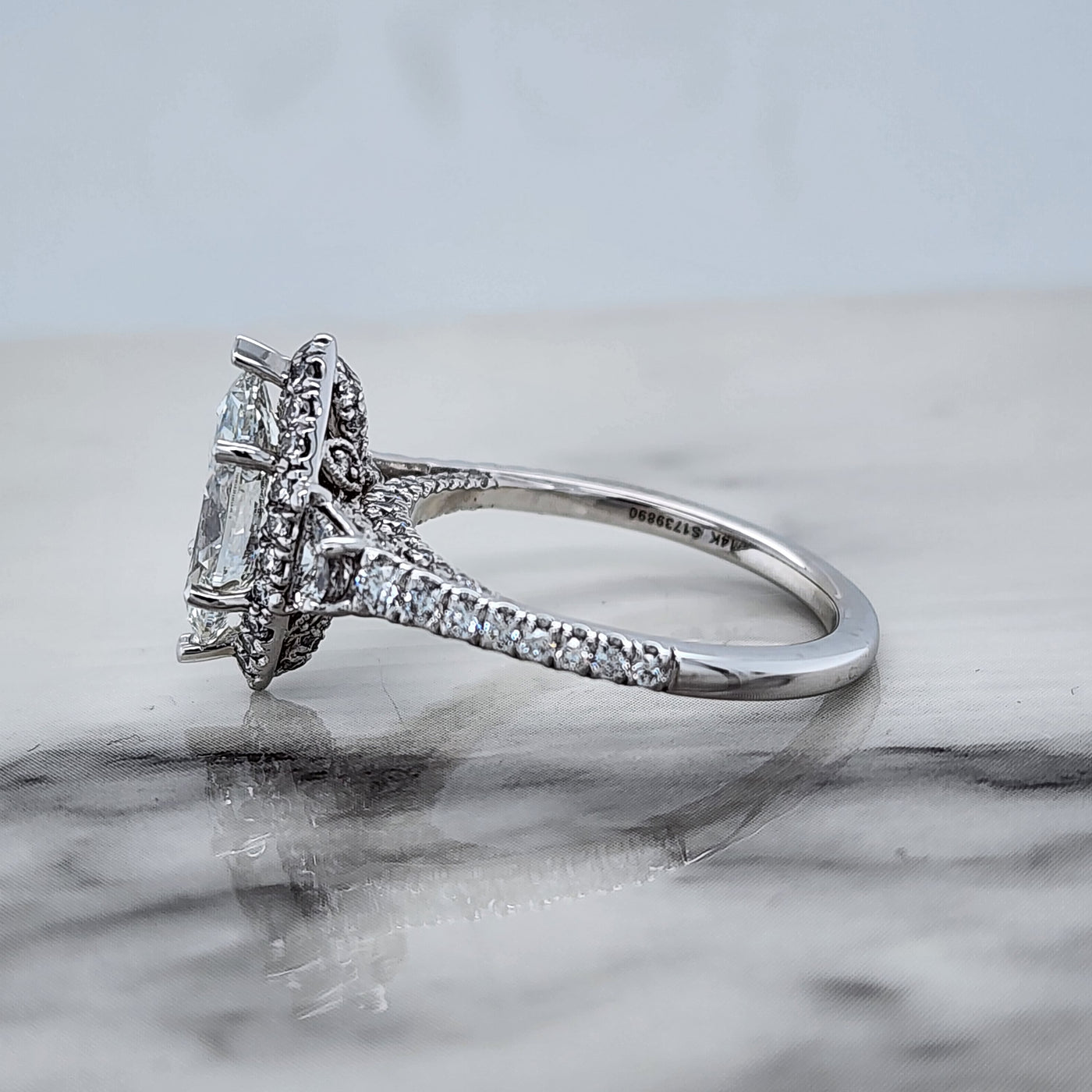 White Gold Marquise Engagement ring
