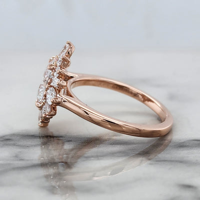 Custom Oval Rose Gold Engagement Ring With Halo