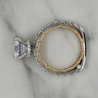 Athens Custom Engagement Ring With Greek Key Detail