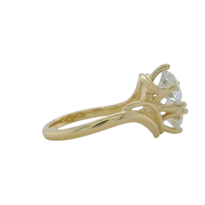 Yellow gold 2 stone engagement ring